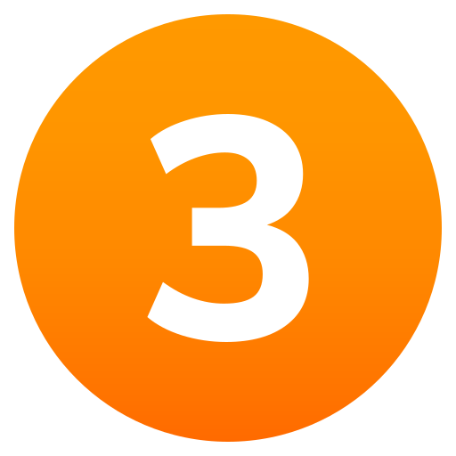 Digit Three as drawn by JoyPixels in 7.0