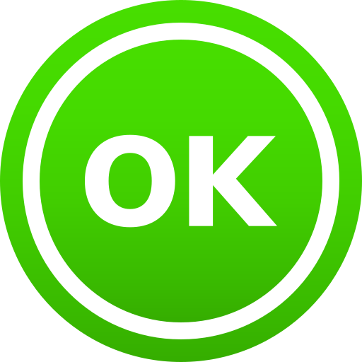 OK Button as drawn by JoyPixels in 8.0