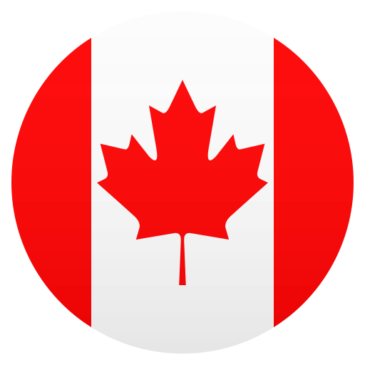 Flag: Canada as drawn by JoyPixels in 8.0