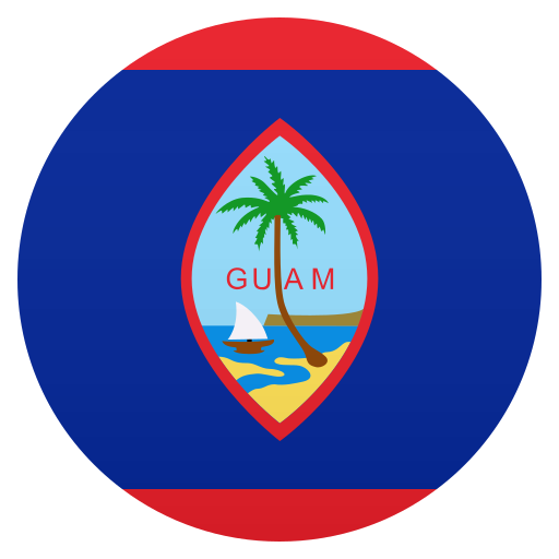 Flag: Guam as drawn by JoyPixels in 8.0