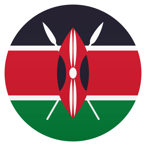 Flag: Kenya as drawn by JoyPixels in 8.0