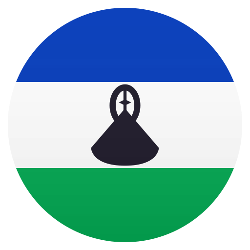 Flag: Lesotho as drawn by JoyPixels in 8.0