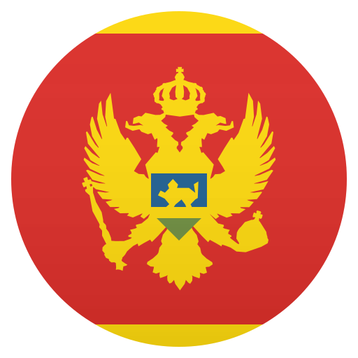 Flag: Montenegro as drawn by JoyPixels in 8.0