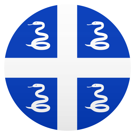 Flag: Martinique as drawn by JoyPixels in 8.0
