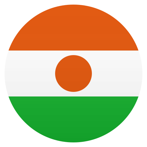 Flag: Niger as drawn by JoyPixels in 8.0