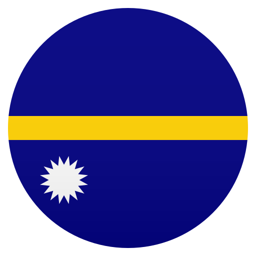 Flag: Nauru as drawn by JoyPixels in 8.0