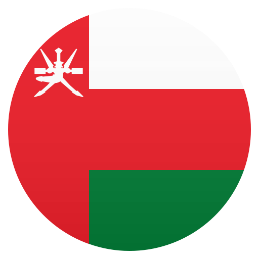 Flag: Oman as drawn by JoyPixels in 8.0