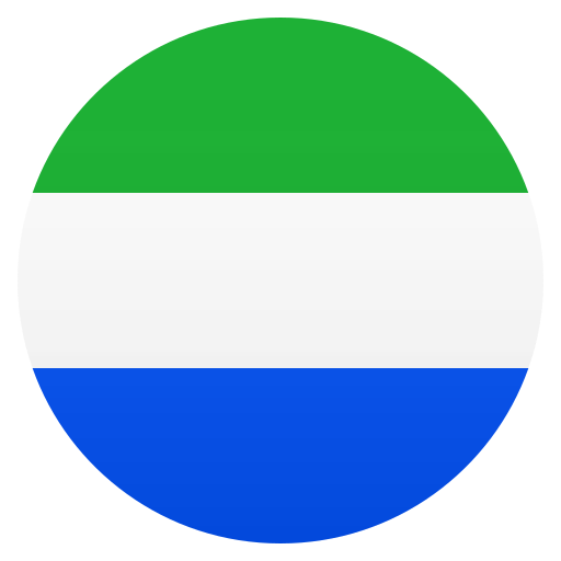 Flag: Sierra Leone as drawn by JoyPixels in 8.0