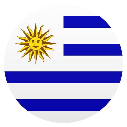 Flag: Uruguay as drawn by JoyPixels in 8.0