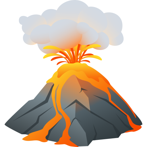 Volcano as drawn by JoyPixels in 8.0