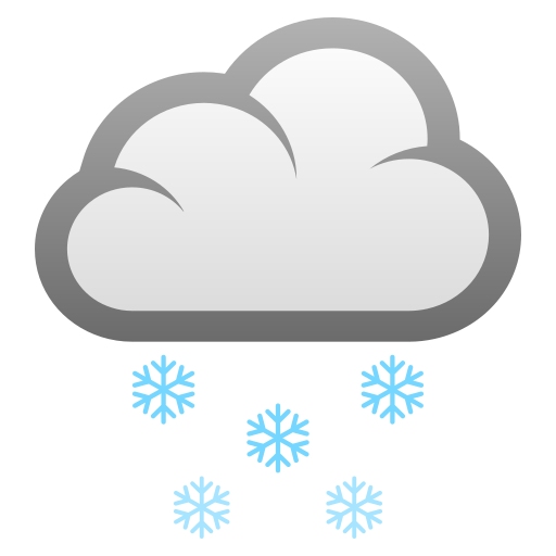 Cloud with Snow as drawn by JoyPixels in 8.0