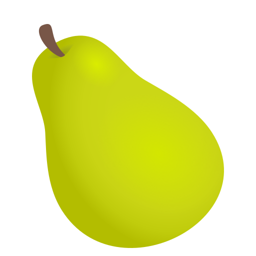 Pear as drawn by JoyPixels in 8.0