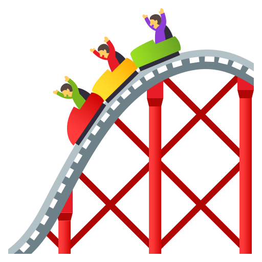 Roller Coaster as drawn by JoyPixels in 8.0