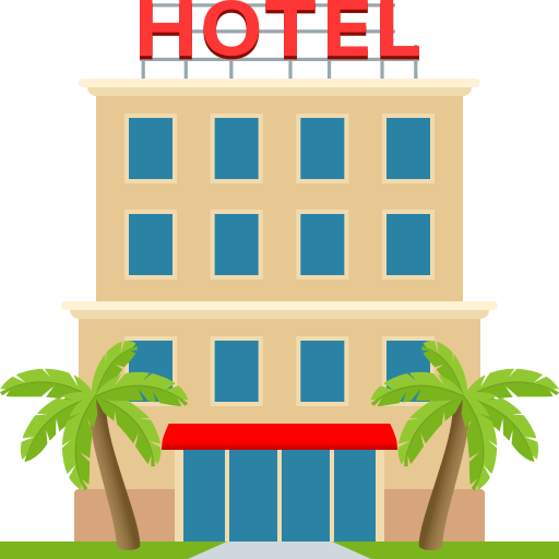 Hotel as drawn by JoyPixels in 8.0