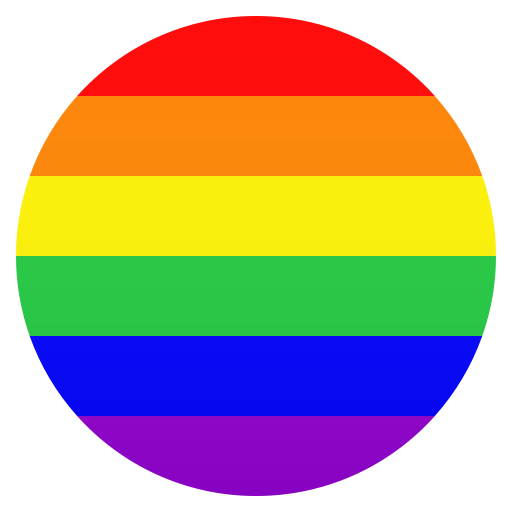 Rainbow Flag as drawn by JoyPixels in 8.0