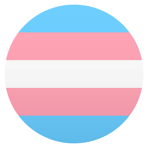 Transgender Flag as drawn by JoyPixels in 8.0
