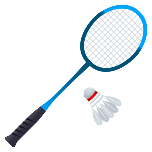 Badminton as drawn by JoyPixels in 8.0