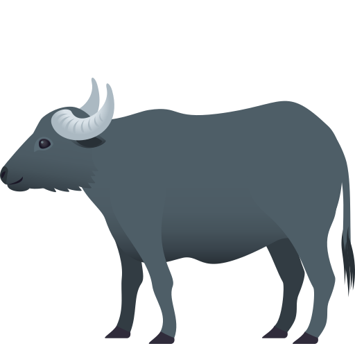 Water Buffalo as drawn by JoyPixels in 8.0