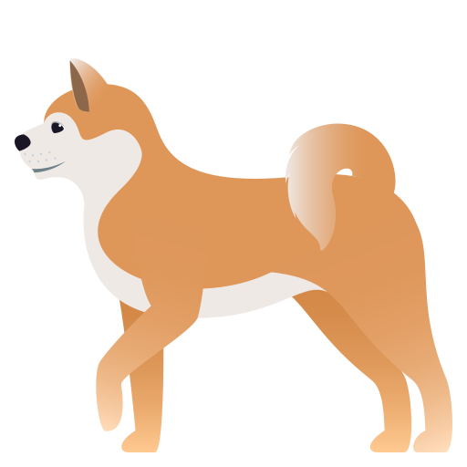 Dog as drawn by JoyPixels in 8.0