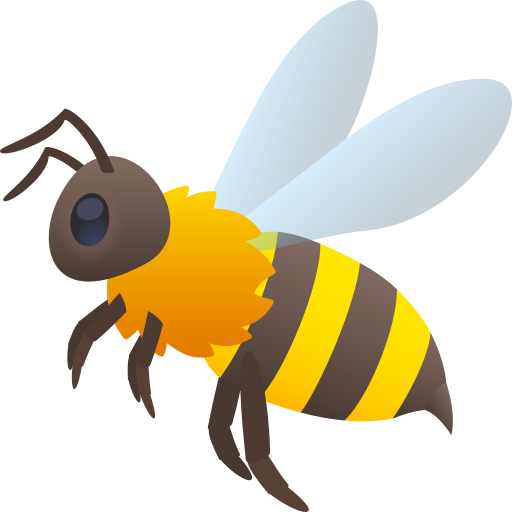 Honeybee as drawn by JoyPixels in 8.0