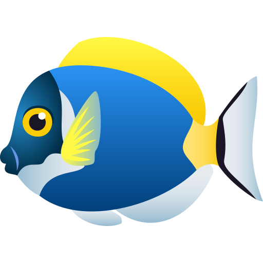 Tropical Fish as drawn by JoyPixels in 8.0