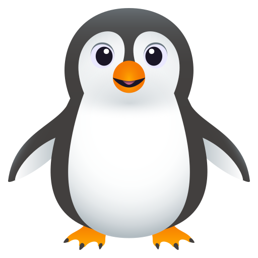 Penguin as drawn by JoyPixels in 8.0