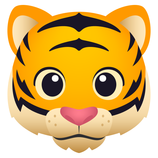 Tiger Face as drawn by JoyPixels in 8.0
