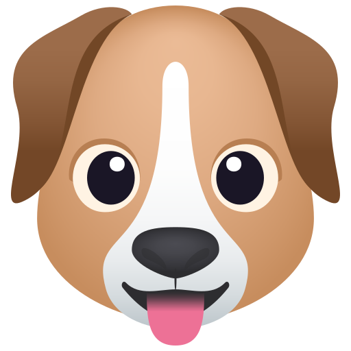 Dog Face as drawn by JoyPixels in 8.0