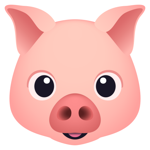 Pig Face as drawn by JoyPixels in 8.0