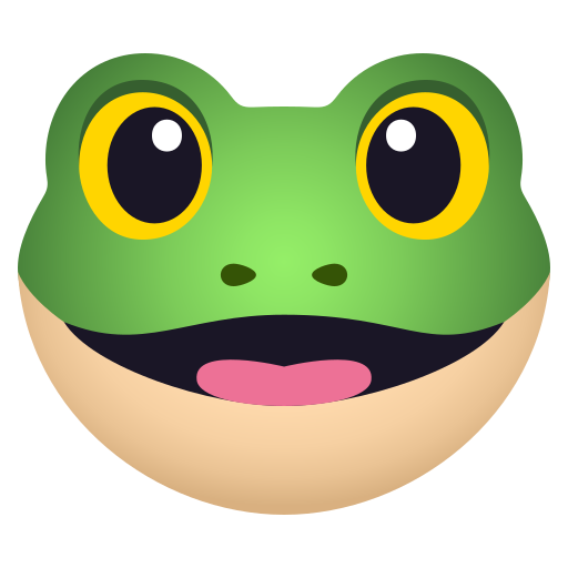 Frog as drawn by JoyPixels in 8.0