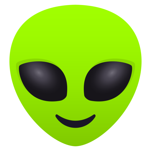 Alien as drawn by JoyPixels in 8.0