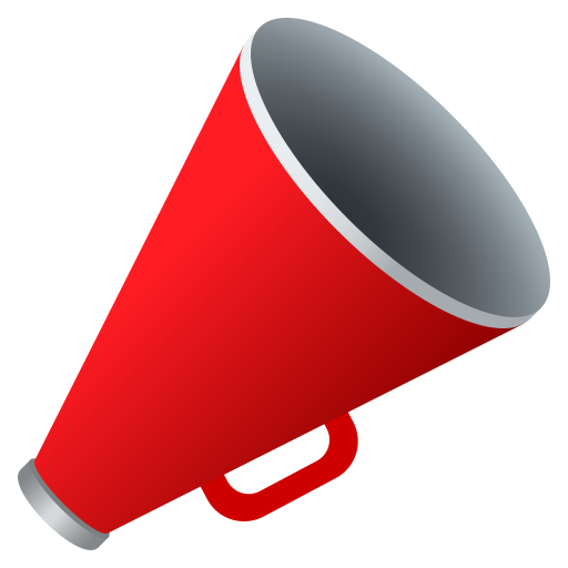 Megaphone as drawn by JoyPixels in 8.0