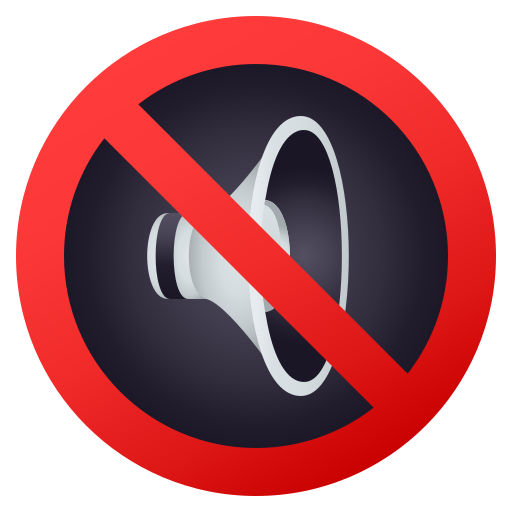 Muted Speaker as drawn by JoyPixels in 8.0