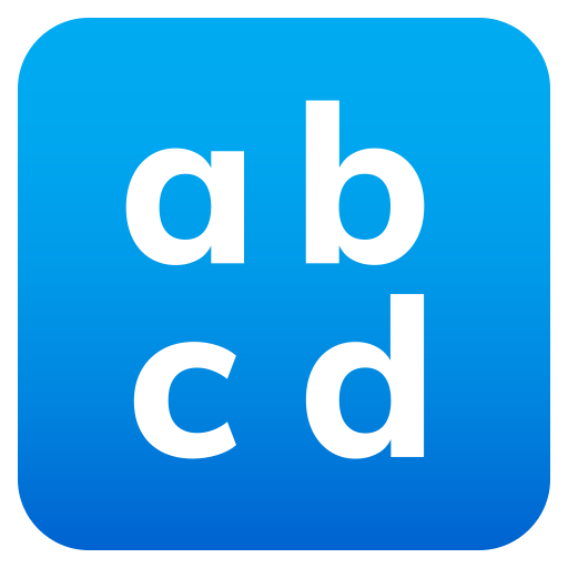 Input Latin Lowercase as drawn by JoyPixels in 8.0
