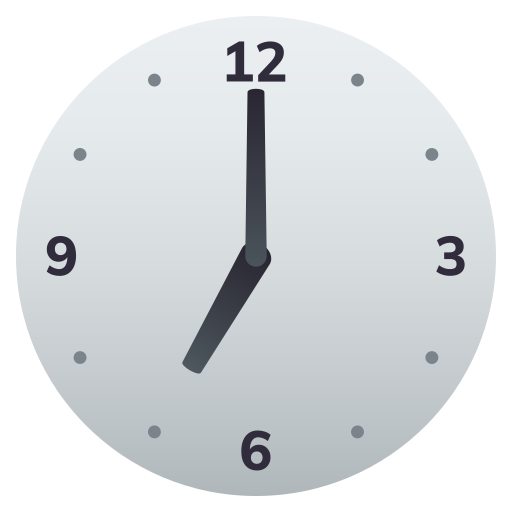 Seven O’clock as drawn by JoyPixels in 8.0