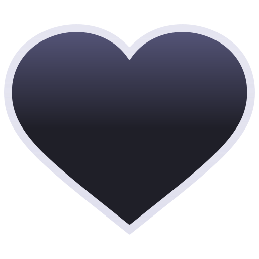 Black Heart as drawn by JoyPixels in 8.0