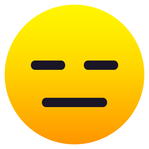 Expressionless Face as drawn by JoyPixels in 8.0