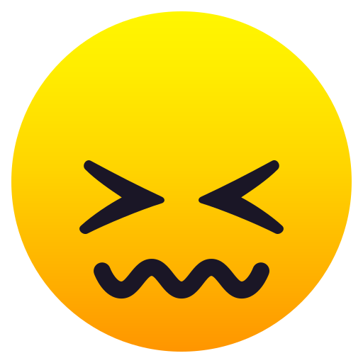 Confounded Face as drawn by JoyPixels in 8.0
