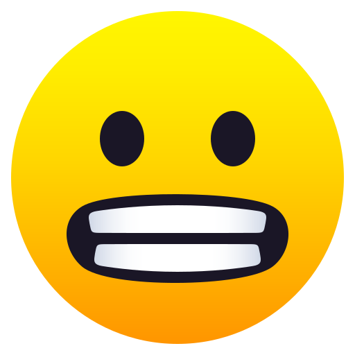 Grimacing Face as drawn by JoyPixels in 8.0