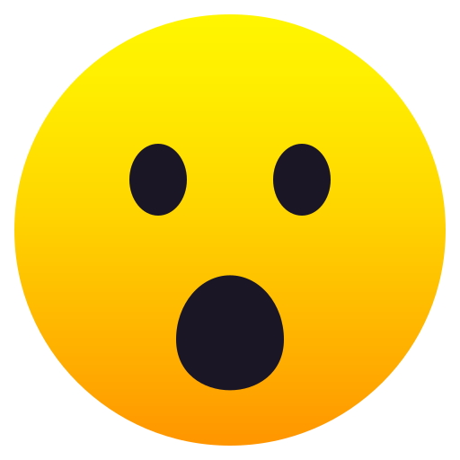Face with Open Mouth as drawn by JoyPixels in 8.0