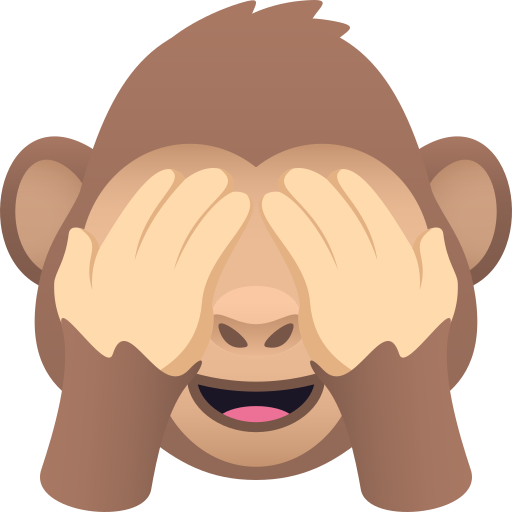 See-No-Evil Monkey as drawn by JoyPixels in 8.0