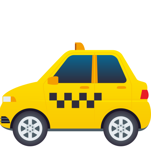 Taxi as drawn by JoyPixels in 8.0