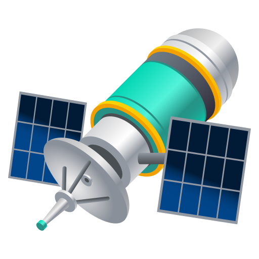 Satellite as drawn by JoyPixels in 8.0