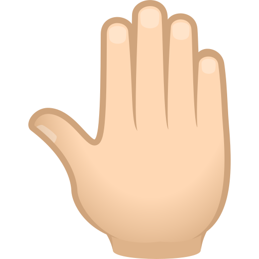 Raised Back of Hand: Light Skin Tone, the previous design