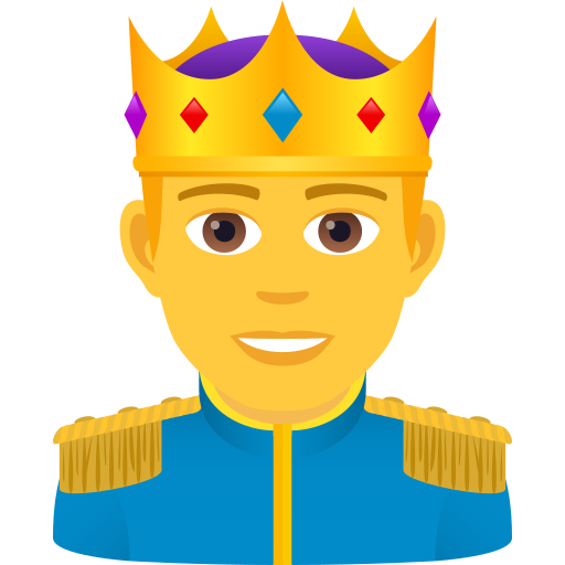 Prince as drawn by JoyPixels in 8.0