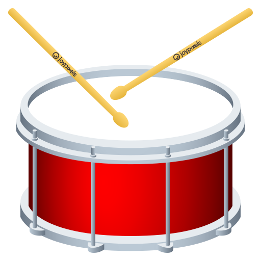 Drum as drawn by JoyPixels in 8.0