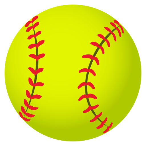 Softball as drawn by JoyPixels in 8.0