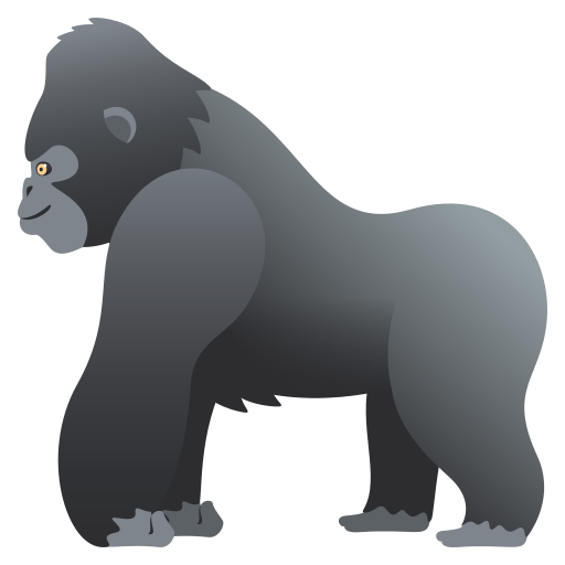 Gorilla as drawn by JoyPixels in 8.0