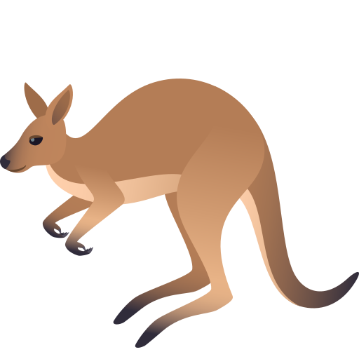 Kangaroo as drawn by JoyPixels in 8.0