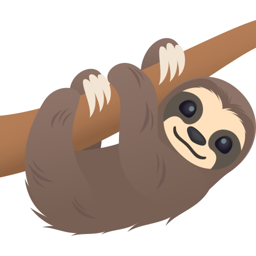 Bradipo as drawn by JoyPixels in 8.0